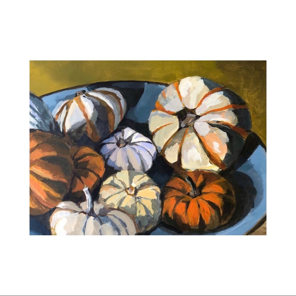 STUDIO SALE!⬇️ Original Pumpkin Acrylic Painting.